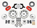 Wilwood Forged Dynalite Front Kit 11.75in Drilled Red 55-57 Chevy-2