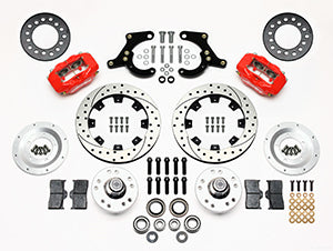 Wilwood Forged Dynalite Front Kit 11.75in Drilled Red 59-64 Chevy Impala / 63-64 Corvette