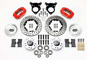 Wilwood Forged Dynalite Front Kit 11.00in Drilled Red 87-93 Mustang 5 Lug