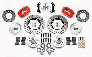 Wilwood Forged Dynalite Front Kit 11.00in Drilled Red 70-72 CDP B & E Body-Disc