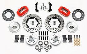 Wilwood Forged Dynalite Front Kit 11.00in Drilled Red 70-72 CDP B & E Body-Disc - 0