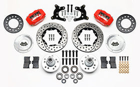 Wilwood Forged Dynalite Front Kit 11.00in Drilled Red 62-72 CDP A Body - 9in Drum - 0