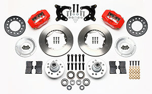Wilwood Forged Dynalite Front Kit 11.00in Red 65-72 CDP A Body - 10in Drum