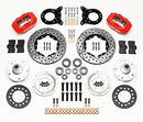 Wilwood Forged Dynalite Front Kit 11.00in Dril Red 1965-1969 Mustang Disc & Drum Spindle-2