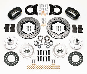 Wilwood Forged Dynalite Front Kit 11.00in Drilled 1965-1969 Mustang Disc & Drum Spindle