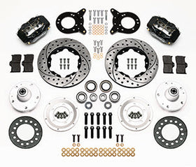 Wilwood Forged Dynalite Front Kit 11.00in Drilled 1965-1969 Mustang Disc & Drum Spindle - 0