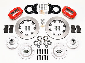 Wilwood Forged Dynalite Front Kit 12.19in Red 1965-1969 Mustang Disc & Drum Spindle