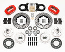 Wilwood Forged Dynalite Front Kit 11.00in Drill Red 1970-1973 Mustang Disc & Drum Spindle-2