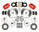 Wilwood Forged Dynalite Front Kit 11.00in Red 1970-1973 Mustang Disc & Drum Spindle-2