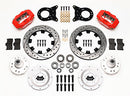 Wilwood Forged Dynalite Front Kit 12.19in Drill Red 1970-1973 Mustang Disc & Drum Spindle-2