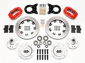 Wilwood Forged Dynalite Front Kit 12.19in Red 1970-1973 Mustang Disc & Drum Spindle - 0