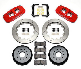 Wilwood AERO4 Rear Kit 14.00in Red 97-04 Corvette C5/Z06 05-13 C6 - 0