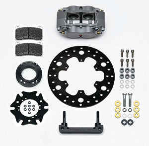 Wilwood Billet Narrow Dynalite Radial Mount Rear Inboard Midget Kit 10.50in x 0.35 Drilled Disc