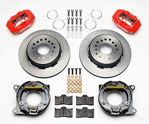 Wilwood Forged Dynalite P/S Park Brake Kit Red 55-57 Chevy 2.34in Offset
