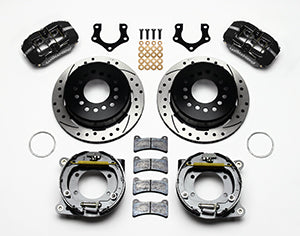 Wilwood Dynapro Low-Profile 11.00in P-Brake Kit Drilled Mopar/Dana 2.50in Off w/Snap Ring Brng