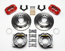 Wilwood Dynapro Low-Profile 11.00in P-Brake Kit - Red Mopar/Dana 2.50in Off w/Snap Ring Brng - 0