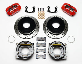 Wilwood Dynapro Low-Profile 11.00in P-Brake Kit Drill-Red New Big Ford 2.50in Offset - 0