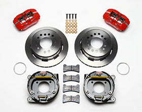 Wilwood Dynapro Low-Profile 11.00in P-Brake Kit - Red Chevy 12 Bolt 2.75in Off w/ C-Clips - 0