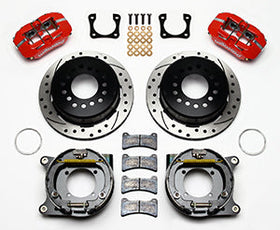 Wilwood Dynapro Low-Profile 11.00in P-Brake Kit Drill-Red Chevy 12 Bolt Spcl 2.81in Off Stag Mount - 0