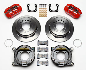 Wilwood Dynapro Low-Profile 11.00in P-Brake Kit - Red Chevy 12 Bolt Spcl 2.81in Off Stag Mount