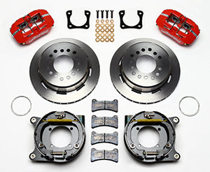 Wilwood Dynapro Low-Profile 11.00in P-Brake Kit - Red Chevy 12 Bolt Spcl 2.81in Offset