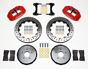 Wilwood Narrow Superlite 6R Front Hat Kit 13.06in Drill Red Nissan 370Z/Fiti G37