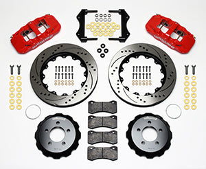 Wilwood AERO6 Front Hat Kit 14.25 Drilled Red 2006-10 Magnum/Challngr/Chrgr/300C