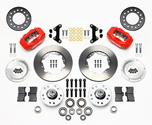 Wilwood Forged Dynalite Front Kit 11.00in Red 49-54 Chevy / 53-62 Corvette