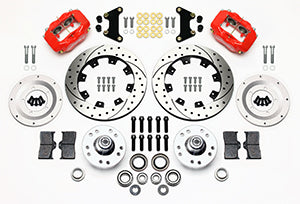 Wilwood Forged Dynalite Front Kit 12.19in Drilled Red 49-54 Chevy/53-62 Corvette (*Line Kit Needed*)