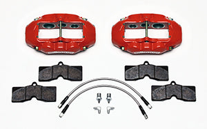 Wilwood D8-6 Front Caliper Kit Red Corvette C2 / C3 65-82
