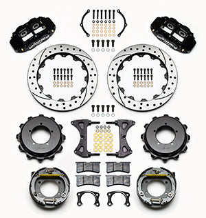 Wilwood Narrow Superlite 4R Rear Kit 12.88in Drilled Speedway Eng Floater w/ New Style End