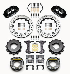 Wilwood Narrow Superlite 4R Rear Kit 12.88in Drilled Speedway Eng Floater w/ New Style End - 0