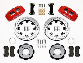 Wilwood Dynapro 6 Front Hat Kit 12.19in Drilled Red 2011 Fiesta - 0