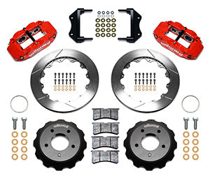 Wilwood Narrow Superlite 6R Front Hat Kit 12.88in Red 84-87 Corvette C4
