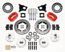 Wilwood Forged Dynalite Front Kit 11.00in Drill-Red AMC 71-76 OE Disc w/o Bendix Brakes-2