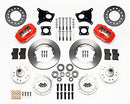 Wilwood Forged Dynalite Front Kit 11.00in Red AMC 71-76 OE Disc w/o Bendix Brakes-2