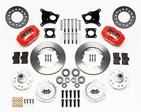 Wilwood Forged Dynalite Front Kit 11.00in Red AMC 71-76 OE Disc w/o Bendix Brakes - 0
