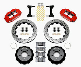 Wilwood Narrow Superlite 6R Front Hat Kit 12.88in Drill Red 93-96 Mazda RX7 - 0