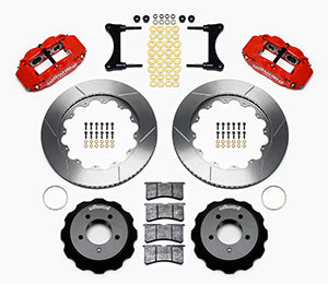 Wilwood Narrow Superlite 6R Front Hat Kit 14.00in Red 93-96 Mazda RX7