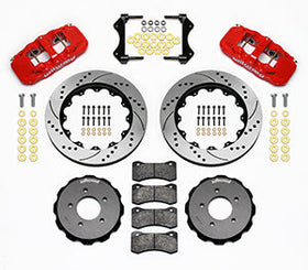 Wilwood AERO6 Front Hat Kit 14.00 Drilled Red 99-06 BMW E46 - 0