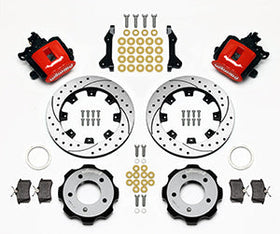 Wilwood Combination Parking Brake Rear Kit 12.19in Drilled Red 2006-Up Civic / CRZ - 0