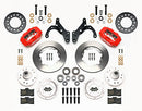 Wilwood Forged Dynalite Front Kit 11.00in Red 65-68 Chevy Impala -Drum Spindle-2