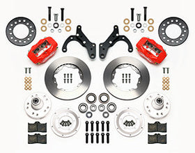 Wilwood Forged Dynalite Front Kit 11.00in Red 65-68 Chevy Impala -Drum Spindle - 0