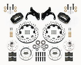 Wilwood Forged Dynalite Front Kit 12.19in Drilled 65-68 Chevy Impala -Drum Spindle - 0