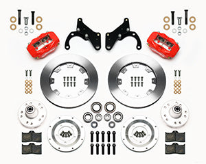 Wilwood Forged Dynalite Front Kit 12.19in Red 65-68 Chevy Impala -Drum Spindle