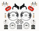 Wilwood Forged Dynalite Front Kit 12.19in Red 65-68 Chevy Impala -Drum Spindle-2