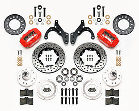 Wilwood Forged Dynalite Front Kit 11.00in Drill-Red 69-70 Impala Drum/Disc 69-82 Vette - 0