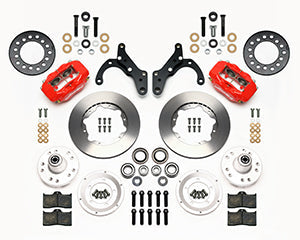 Wilwood Forged Dynalite Front Kit 11.00in Red 69-70 Impala Drum/Disc 69-82 Vette