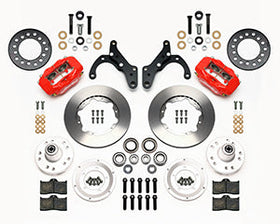 Wilwood Forged Dynalite Front Kit 11.00in Red 69-70 Impala Drum/Disc 69-82 Vette - 0