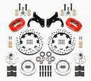 Wilwood Forged Dynalite Front Kit 12.19in Drilled Red 69-70 Impala Drum/Disc 69-82 Vette-2